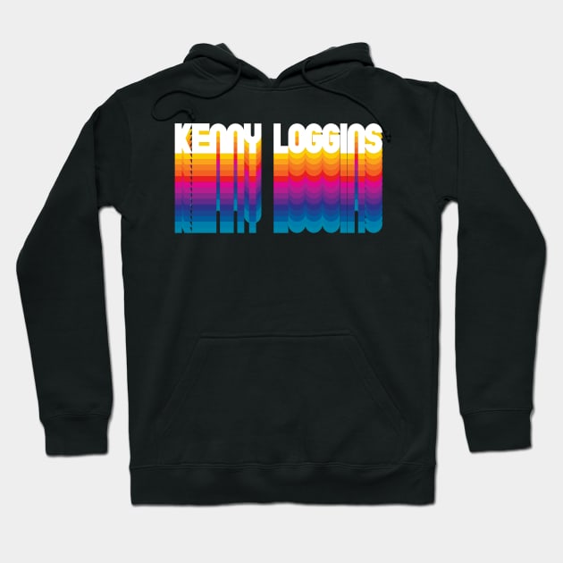 Retro Kenny Proud Personalized Loggins Name Gift Retro Rainbow Style Hoodie by Time Travel Style